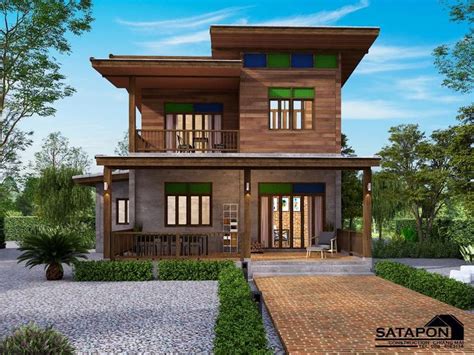 half cement half wood house